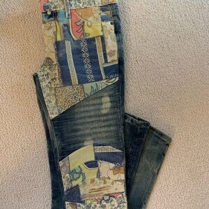 Current/Elliott Blue Straight Leg Jeans